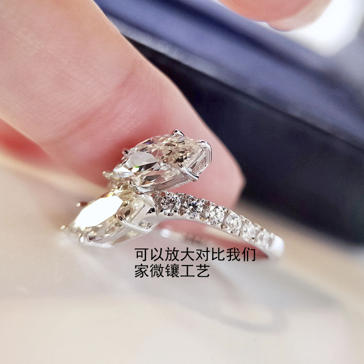 Wholesale Brass Row Diamond Snake Rings